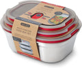 BLACK + BLUM Stainless Steel Microwave Safe Container Set | Mixed Set of 3 | Set of 600ml/900ml/1.2L, Leak Proof & Airtight, Durable & Reusable, Stackable Food Storage, Ideal for Meal Prep Batch Cooking