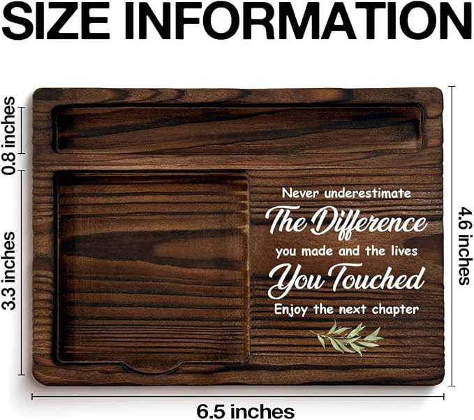 Coworker Gifts for Women Men Retirement New Job Going Away Leaving Gifts for Coworker Boss Leader Friends, Never Underestimate the Difference You Made Sticky Note Holder