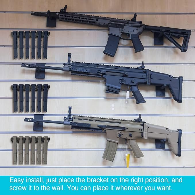 Solid ABS 6X Standard PMAG Wall Mount, Mag Holder, Home Magazine Storage Rack