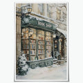 Winter Book Shop New York Book Lover Art Aesthetic Poster Canvas Wall Art Decoration Living Room Home Decor Bedroom Decoration Poster Unframed24x36inch