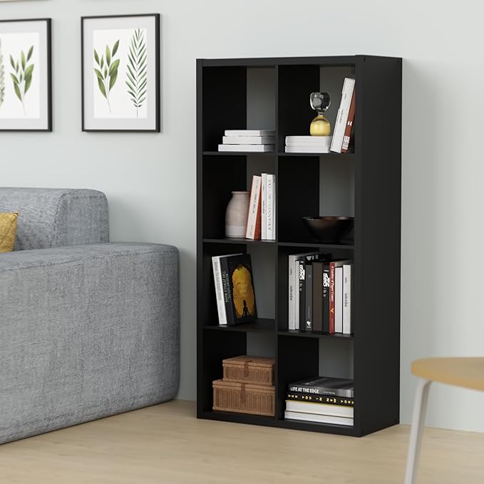 ClosetMaid Decorative Open Back 8-Cube Storage Organizer, Black