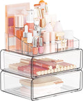 Yieach Clear Acrylic Makeup Organizers Countertop for Dresser,Desk,Bathroom Vanity,3 Tier Stackable Make up Holders and Makeup Cabinet,Tiered Cosmetic Storage and Make up Containers for Palette,Brush
