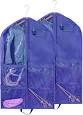 Waterproof Hanging Garment Bag,2 Pack 40 inch Garment Bags for Hanging Clothes,Garment Bags for Travel Storage,Dance Clothes Bag,Kids Garment Bag for Dance Costumes,Sports,Skating,Theatre,Beauty