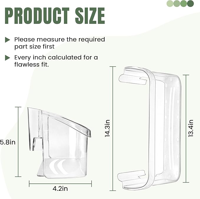 AMI PARTS 240363702 Refrigerator Door Shelf Bin | Fit for Frigidaire, Kenmore Refrigerator - Replaces 240363704, 240363705, 240363708, AP2116106, PS430207