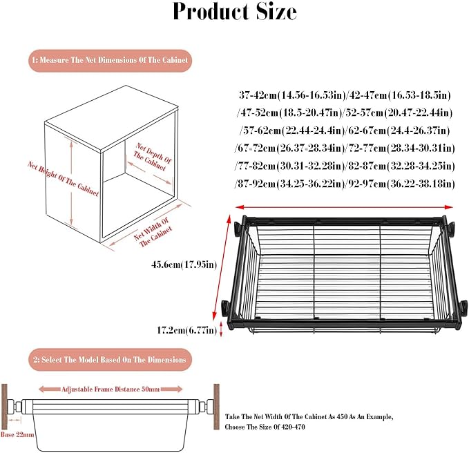Pull-out Clothes Storage Basket,Stainless Steel Stackable Shelf Baskets Organizer,Stackable Storage Bins with Slide Rails,for Bedroom Office Bathroom(30.31-32.28in)