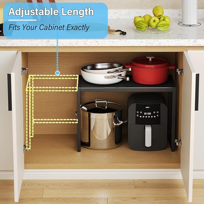 Expandable 150 LBS Heavy Duty Storage Shelves,Metal Shelving Unit for Pots Pans Microwave Small Appliance,Adjustable Storage Rack Shelf Organizer For Kitchen Garage Warehouse Cabinet Closet Pantry