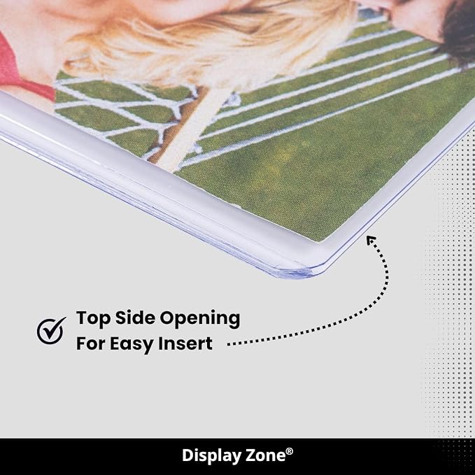 30 Toploaders Display Zone 3x5 Index Card Sleeves Plastic Protector Holders | Clear Rigid Hard Top Loader for Flashcards, Notecards, Recipes