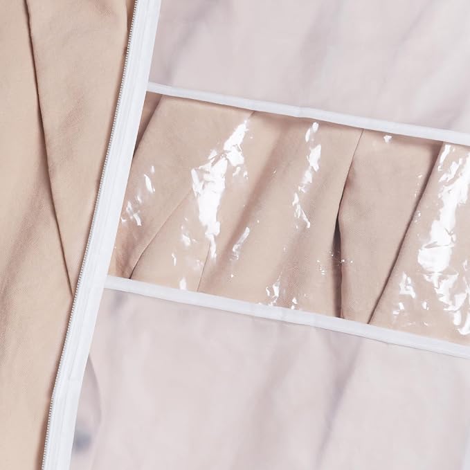 Zilink Clear Suit Coat Bags for Storage 50-inch Dress Bags for Hanging Clothes with 3" Gusset Suit Cover Bag for Coat, Dress Closet Storage