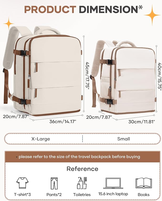 coofay Extra Large Travel Backpack Carry on Flight Approved Mochila De Viaje Personal Item Backpack for Airlines Frontier Airlines Personal Item Bag Backpack for Travel Backpacks for Men Women