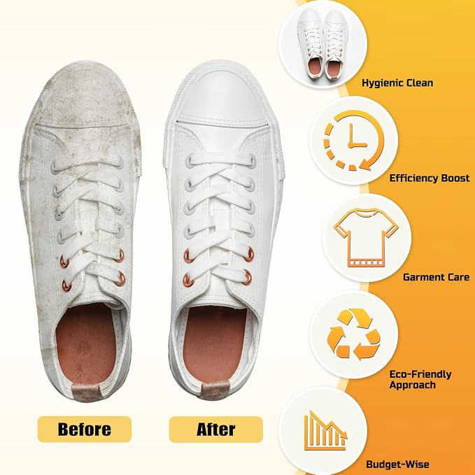 Shoe Washing Machine Bag, Shoe Laundry Bag, Shoe Cleaning Bag for Sneaker Tennis Shoes Unstain Cleaner Kit, Yellow 2PCS