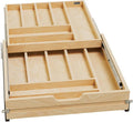 Rev-A-Shelf Maple Two-Tier Cutlery Replacement Drawer System w/BLUM Soft-Close for Face Frame Base Kitchen Cabinets, Kitchen Drawer Organizer, Min Opening Width of 21", 4WTCD-24HSC-1