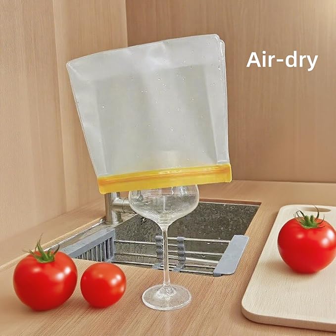 10 Pack Freezer Bags Dishwasher Safe, BPA-Free and Leakproof Reusable Gallon Bags for Marinate Meats Vegetables, Standing Up Design Reusable Food Storage Bags, 3 Gallon, 4 Sandwich, 3 Snack