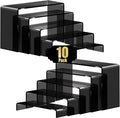 Aheroi Acrylic Risers Display Stands, Acrylic Stands for Display 10Pcs 2Set | Arylic Display Stands Shelf Riser, Black Display Stand Set for Decor,Cupcake Stands Buffet Food Display Set,(7"L~8"L~9"L)