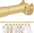 Closet Rod,17-75 Inch,Heavy-Duty Adjustable Closet Rods for hanging clothes | Easy to Install,1.3 Inch Diameter 66 lbs max load,Heavy-Duty Thickened Metal