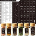 256 Spice Labels Minimalist Waterproof Spice Jar Stickers Removable Oil-Resistant Preprinted Spice with Blank Label for Kitchen Herb & Seasoning Labels Food Containers Organizers Storage Bins