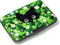 Card Holder Credit Cards Holder for Women RFID wallet women Business Card Holder Wallet Mini Aluminum Card Wallet RFID Blocking Slim Metal Hard Card for Women, Flower Cat