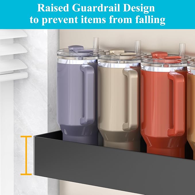 Magnetic Water Bottle Holder for Fridge, Tumbler Organizer 4 Pack | For Stanley, Owala cup, easy to remove from the fridge