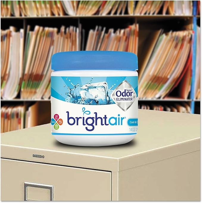 BRIGHT Air Super Odor Eliminator, Cool And Clean, Blue, 14 Oz Jar