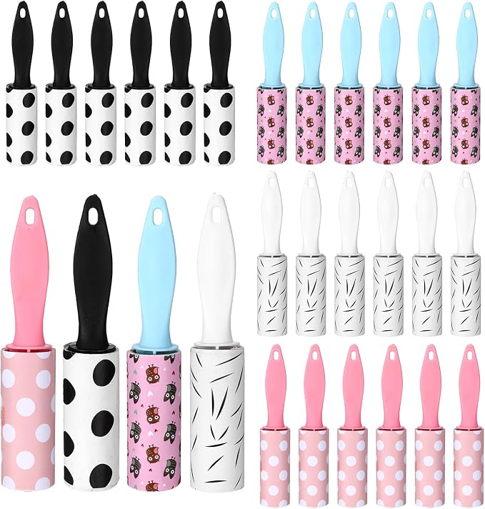 36 Pcs Mini Lint Roller for Clothes Travel Size, Travel Lint Roller for Clothes, Pet Hair, Furniture and Car Compact, Small Lint Remover Sticky Pet Hair Removal Tool for Travel