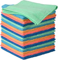 Superio Microfiber Squeegee Mopping Towel Extra Large Miracle Cloth Streak Free Floor Cloth 20x30 House, Kitchen, Bathroom, Car Multi Colored, (12"x12")