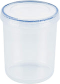 LOCK & LOCK Easy Essentials Twist Food Storage lids/Airtight containers, BPA Free, Tall-30.4oz Clear