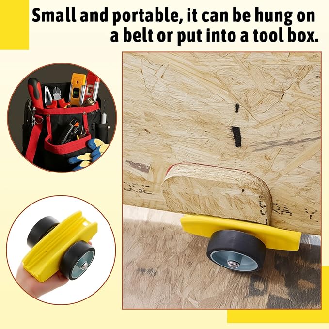 1 Pcs Plywood Dolly Drywall Dolly Cart, Small Drywall Cart with Wheel, Slot Sizes of 1/2", 3/4", 1", and 1-1/4 Inches Wood Paneling and Plywood Carrier, Holds up to 250 Lbs, 6x5x3 Inches