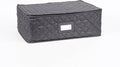 Covermates Keepsakes - Serveware Storage - Padded Protection - ID Window - Stain Resistant - Machine Washable - China Storage, Slate
