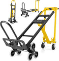 4-in-1 Hand Truck Dolly Heavy Duty Industrial Convertible, 1000 LBS Stair Climbing Cart Utility Cart Converts from Hand Trucks Dolly to Platform Cart Folding Stair Climbing Cart (Yellow)