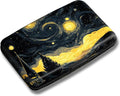 Maicican Credit Card Holder, Mini RFID Blocking Aluminum Wallet | Slim Metal Hard Case Travel Wallet ID Case for Women and Men, 4.3 x 2.9 Inches, Golden Starry Sky