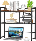 Snughome 31.9" Desk Shelf, Desktop Organizer Shelf, Desk Hutch Dorm, 3-Tier Desk Display Rack, Desktop Bookshelf, Multipurpose Wood Desk Organizer Storage Rack for Home Office Dorm
