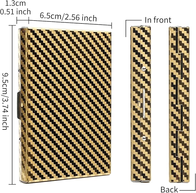 RFID Stainless Steel Credit Card Wallet Slim Metal Business Card Holder for Women Men