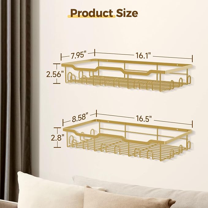 Nicetree Hat Racks for Baseball Caps Wall - Metal Hat Organizer for 48 Baseball Caps Holder, 2 Pack Hat Storage Organizer for Closet, Bedroom, Living Room