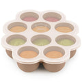KeaBabies Silicone Food Freezer Trays with Lid, 2oz x 10 Pods (Chai Latte) | Baby Food Storage Containers, Easy Puree Meal Prep, Breast Milk Silicone Freezer Molds, Dishwasher, Microwave Safe, BPA-Free