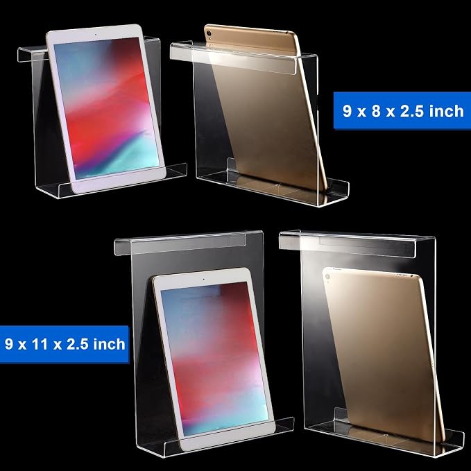 Jetec Treadmill Book Holder, Clear Acrylic Reading Rack for Treadmill Tablet Rack Universal Holder Tablet Magazines Books for Gym Exercising(9 x 11 x 3.5 Inches)