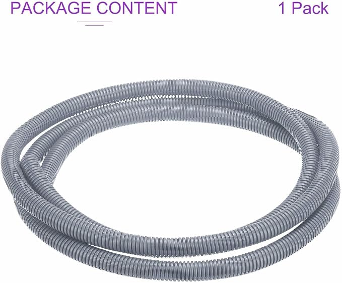 DMiotech 100ft Wire Loom Split Tubing 1/2 Inch(12.7mm) ID, Cord Protectors from Pet Flexible Conduit Cable Management for Office Home Garden, Gray