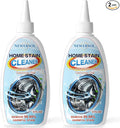 Black Stain Remover Gel, Washing Machine Cleaner, Grout Cleaner 2-Pack | Household Cleaner for Washer Gaskets Refrigerator Door Seal Sink Showers Bathroom Floor Tile, Thick Gel Clings
