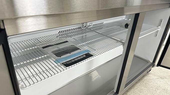 Commercial Under Counter Freezer, ETL 2 Doors 2 Shelves 115V/60HZ Restaurant 0°F to -8°F, Stainless Steel 60" W 14.1 Cu. Ft.