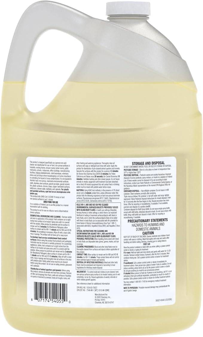 VIREX Diversey All Purpose Disinfectant Cleaner, 1 Gallon, 2 Pack