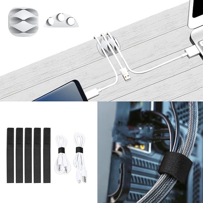 ENONCI Updated White Cable Raceway Kit, 155（10x15.5） inch Open Slot Wire Covers for Cords, Cable Management System to Hide Under Desk/TV/Computer/Net/Power Cords(Pack 10)