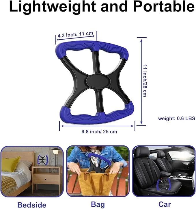 Patient Lift Aid – Standing Support Bar with Non-Slip Handles, Portable Assist for Elderly, Disabled, Bariatric, or Post-Operative Patients – Caregiver Friendly, Blue