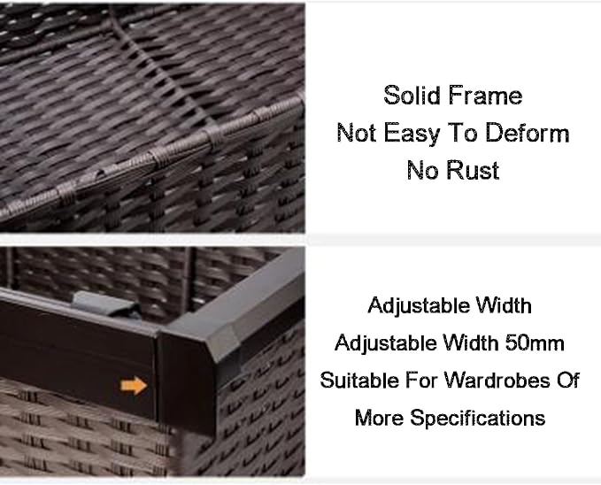 Pull Out Clothes Storage Baskets,Expandable Pull Out Cabinet Organizer,for Home Office Bedroom Laundry Room(Color1,(564-624) x450x168mm)