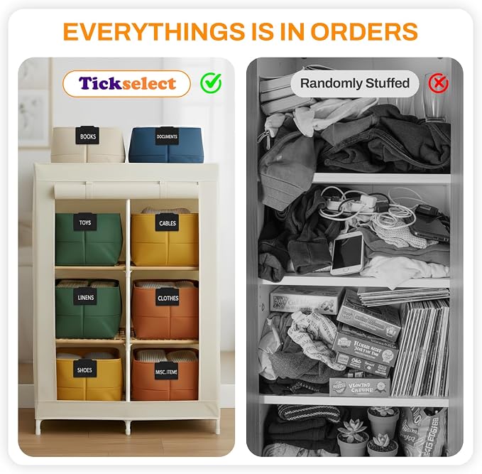 20 Pcs Basket Labels Clip on for Pantry Organization and Storage bin Labels with 2 Markers and 2 Wipe Cloths Reusable Chalk Basket Labels - Black Bin Labels Clip on Chalkboard Basket Tags
