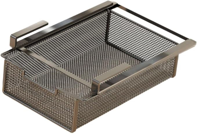 Hanging Pullout Drawer Basket Storage Organizer Multifunctional Metal Slide Out Pantry Shelf, for Bedroom, Dresser, Cabinet