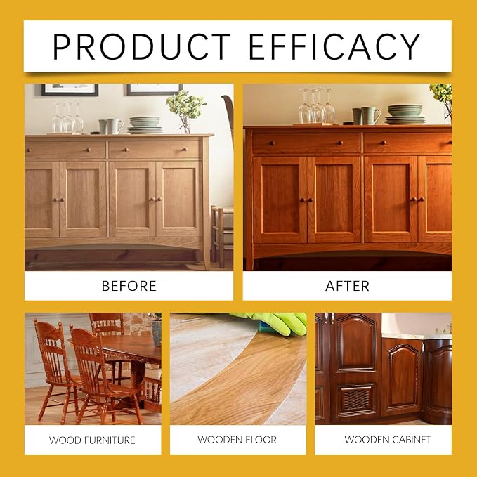 Beeswax Wood Polish Spray,Beeswax Essential Oil Wax, Natural Essential Oil Wax Cleaner for Furniture, Floors, Living Rooms, Kitchens