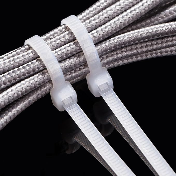 Zip Ties 16 Inch White Cable Ties Wraps 100 Pcs with 60 Pounds tensile | Nylon ties for Outdoor Use by WANGFA
