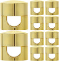 SmallCat 10 Sets Charger Holders for Cords, Gold Color Adjustable Cable Anchor Holders, Adhesive Metal Cord Clips, Cable Management Wire Organizers for Desk, Office, Nightstand