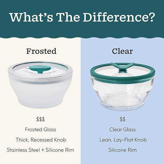 Anyday 4-Cup Microwave Cookware & Glass Container with Glass Lid, Plastic-Free Shallow Food Storage | Stackable Airtight Steamer with Vented Lid for Microwave-Safe Reheating, Steaming Vegetables