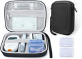 Krypthos Diabetic Supplies Travel Case, Carrying Case for Diabetes Blood Glucose Meter, Portable Diabetes Testing Kit Storage Organizer Bag for Blood Sugar Test Strips, Lancets, Lancing Device-Black | Krypthos Portable Diabetes Testing Kit Storage Orga...