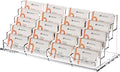 HeZone Business Card Holder for Desk Multiple Cards Display Stand Rack for Women and Men Clear Acrylic Card Organizer 20 Slot 5 Tier Large Capacity-Holds 1000 Cards -1 Pack (20 Cell H)