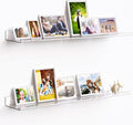 upsimples 35.5" Acrylic Shelves for Wall Storage and Organizer, 2 Pcs | Extended Shelf for Picture, Skincare, Perfume, Bag, Kitchen Spice Rack, Kids Bookshelf, Invisible for Displaying, Room Décor
